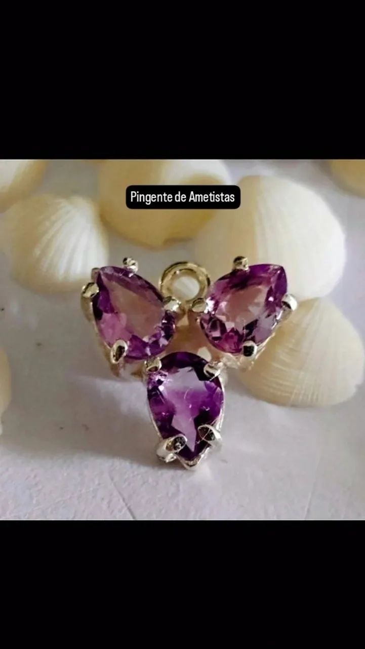 Pingente CRISTAL Gotas sem inclusões em Prata 925.  - Foto 3