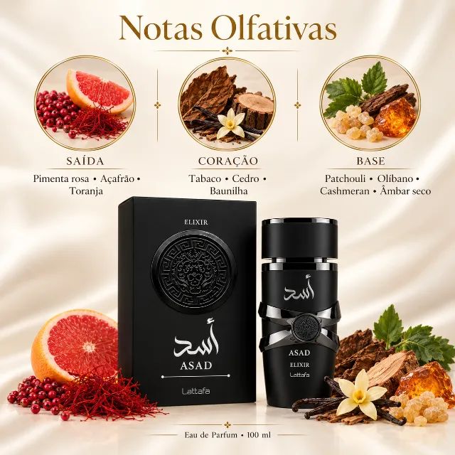 Asad Elixir Lattafa 100ml - Original - Foto 2