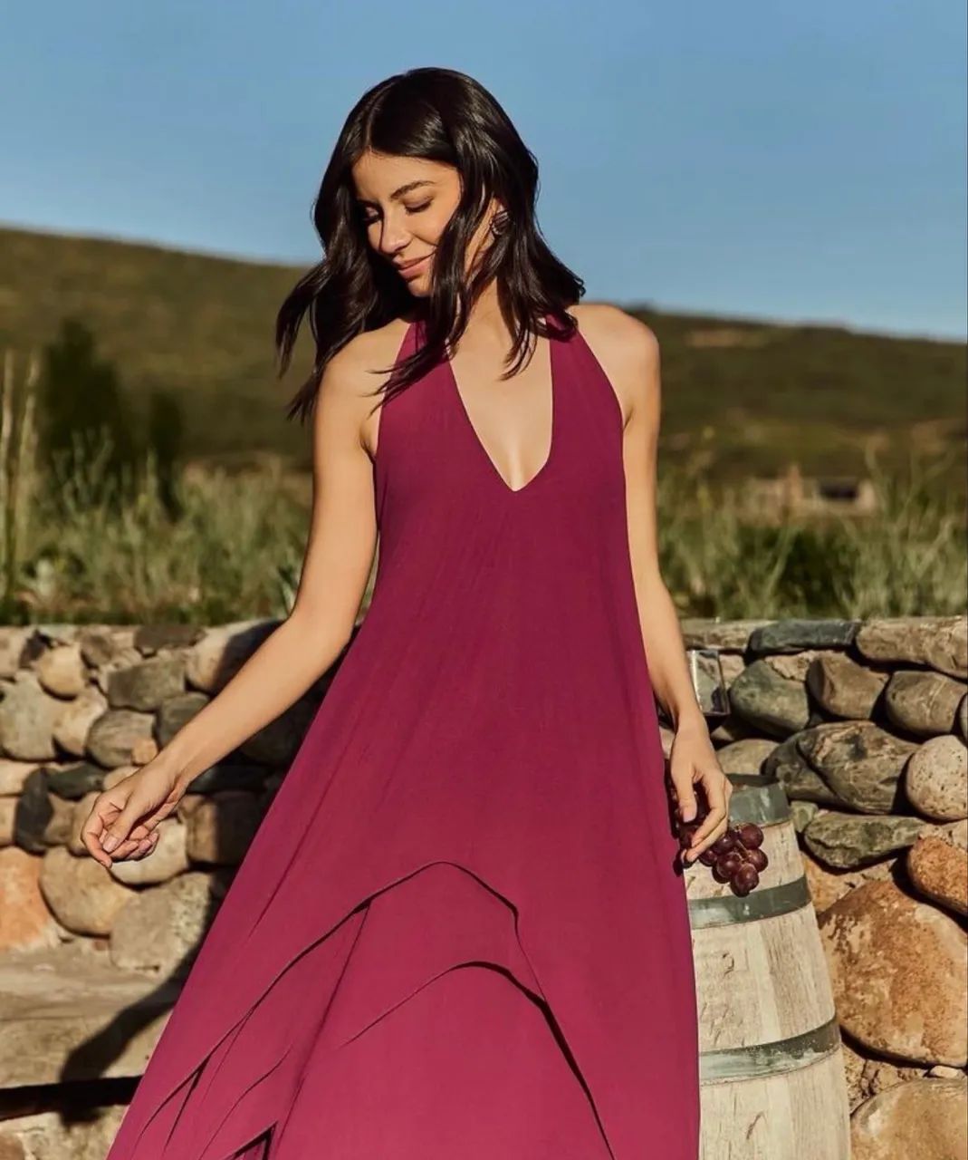 Vestido koji store vinho/bordô - Foto 3