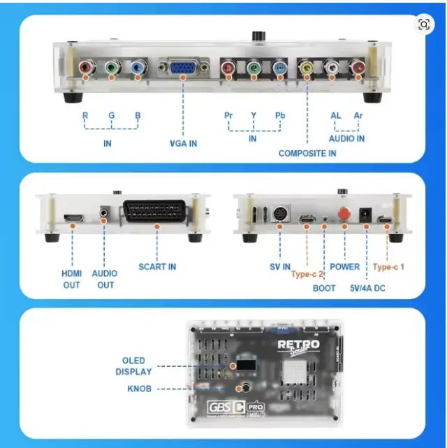 upscaler retroscaler gbsc control pro com fonte e atualizada  - Foto 4
