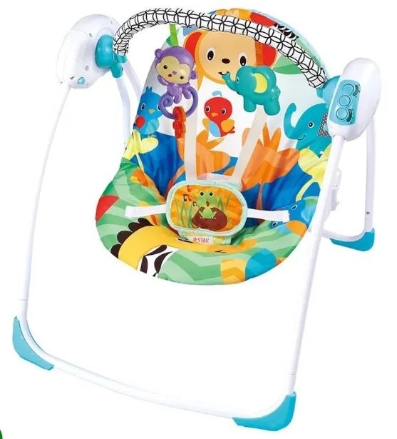 Cadeira de Descanso Swing Azul Star Baby - Foto 4