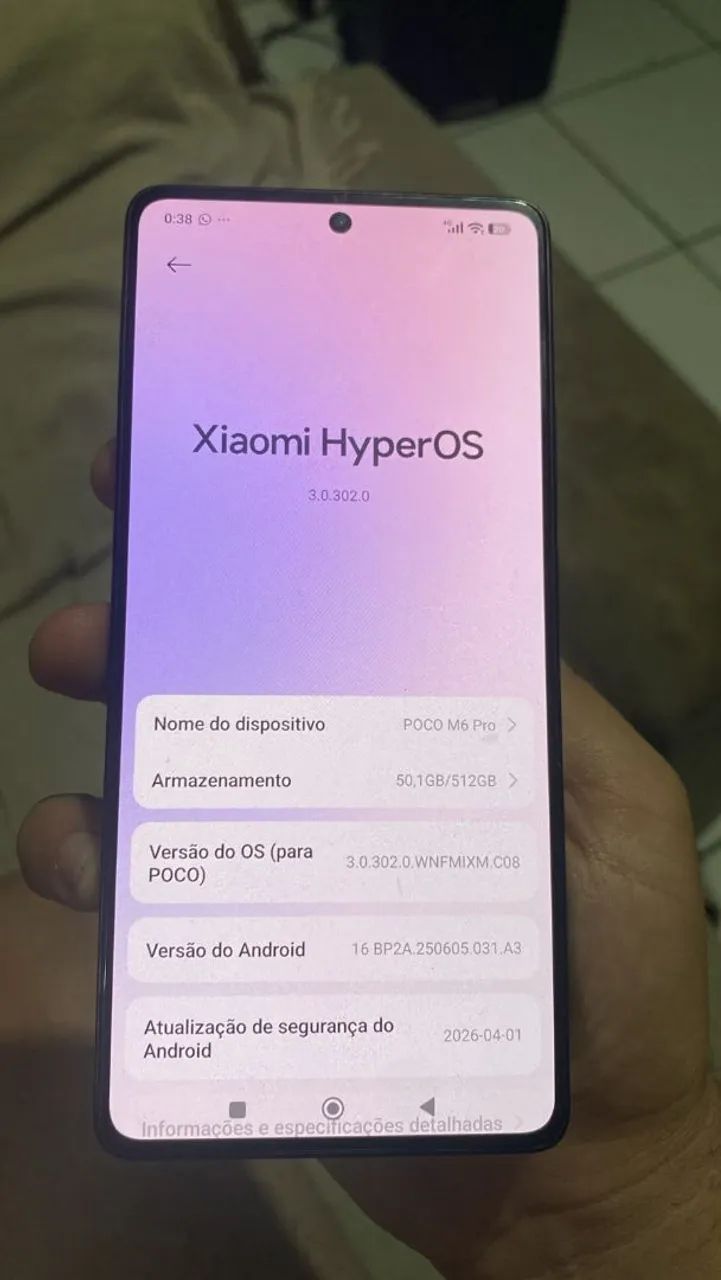 Poco m6 pro 512 gb 12 de ram +6. Completo com nota fiscal  - Foto 3