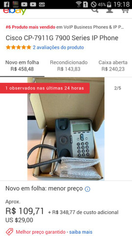 Telefone cisco IP Phone 7911