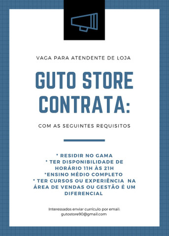 Vaga de emprego Gama