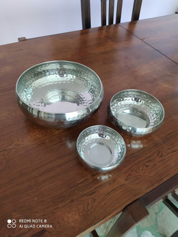 4 potes decorativos de aço inox - Foto 2