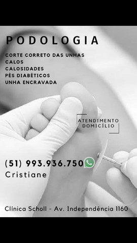 Podólogia atendimento domicílio e em clinica