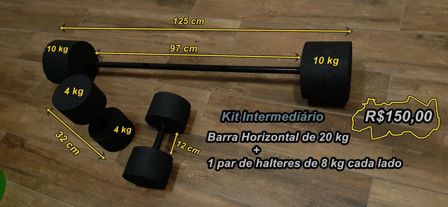 Halteres e Barras Supinos (Aceito Cartão) - Foto 3