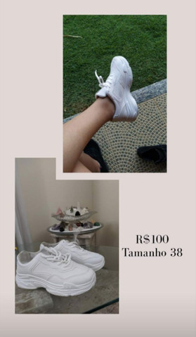 (NOVO) TÊNIS BRANCO - Tamanho 38