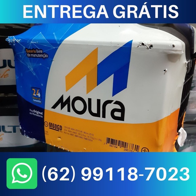 Bateria 60Ah Moura Bateria 60Ah Heliar - Foto 3