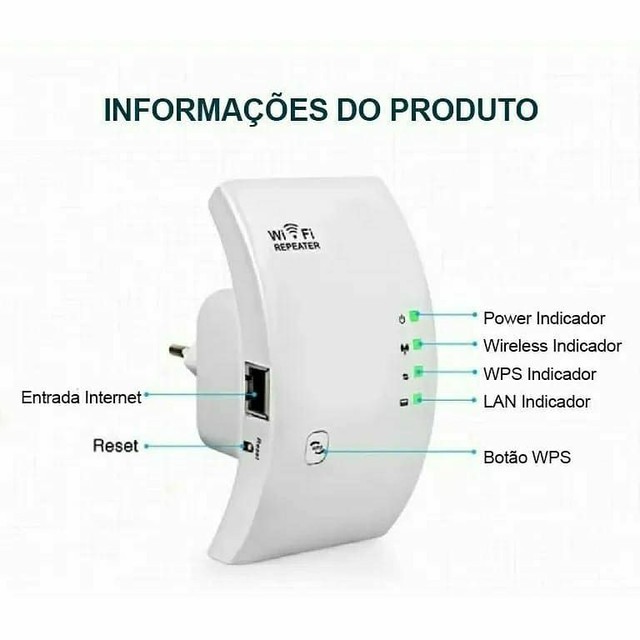  Repetidor Wireless-n Sinal Wifi Repeater 300mbps - Foto 4