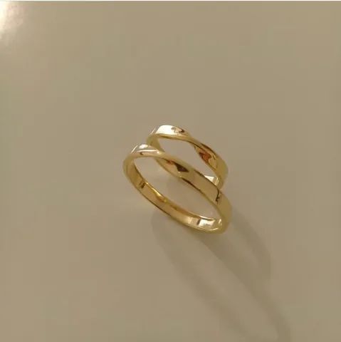 Aliança/ Par de Aliança em ouro18k - Foto 4