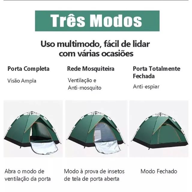 Barraca Camping Acampamento 3/4 Pessoas Lelong Le-5401  - Foto 2
