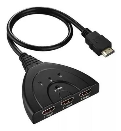 Hub Hdmi Switch 3x1 Adaptador conversor Cabo 3 Entradas x 1 Saída - Foto 4