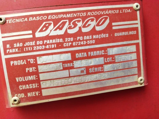 MB 1620 ano 2008 Único Dono C/ Caçamba Basco 6m³