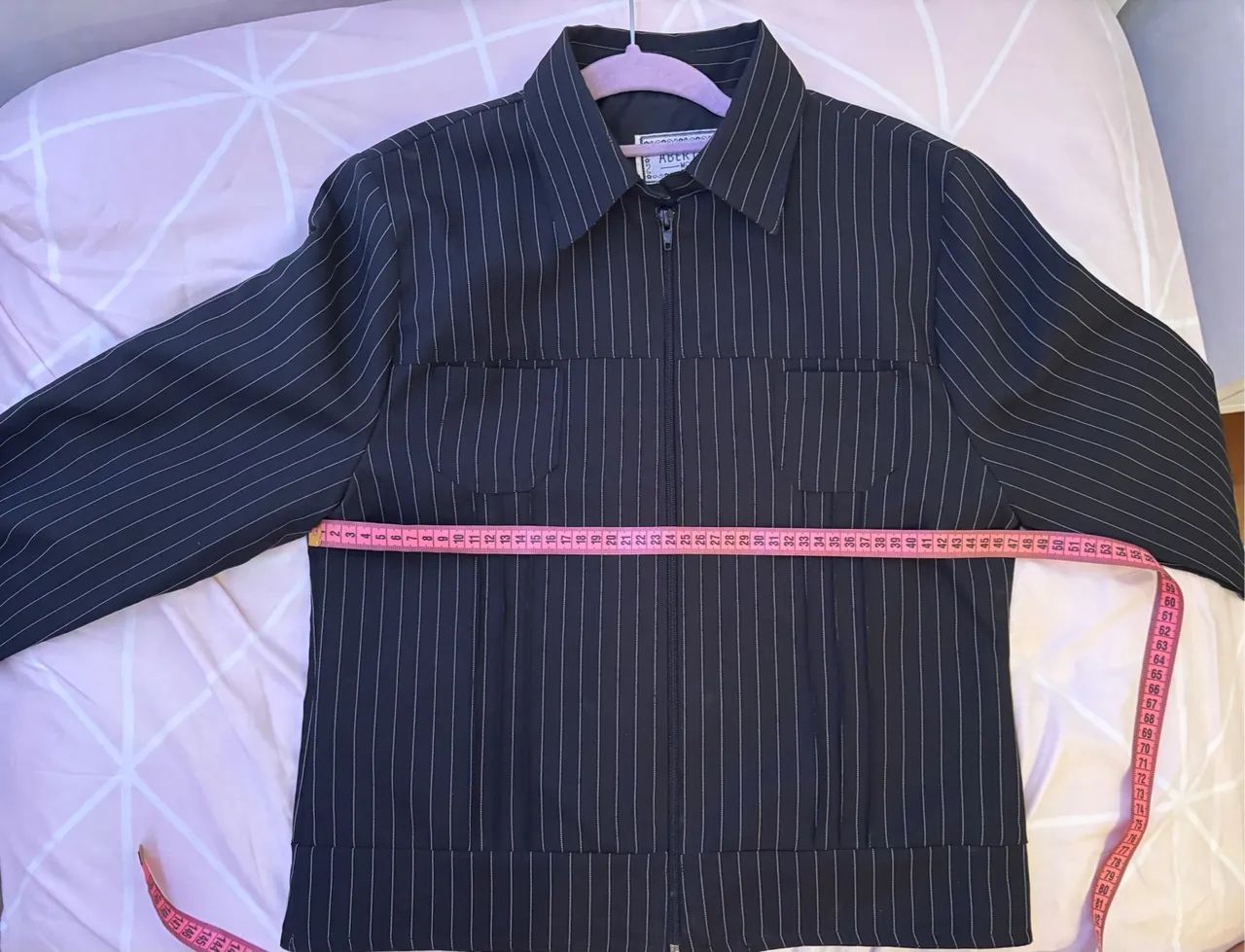 Blazer Listrado Preto e Branco - Foto 5