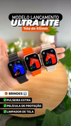 Relógio Inteligente Ultra LITE 45 MM PULSEIRA EXTRA ENTREGA GRÁTIS CG,Faz e recebe ligação