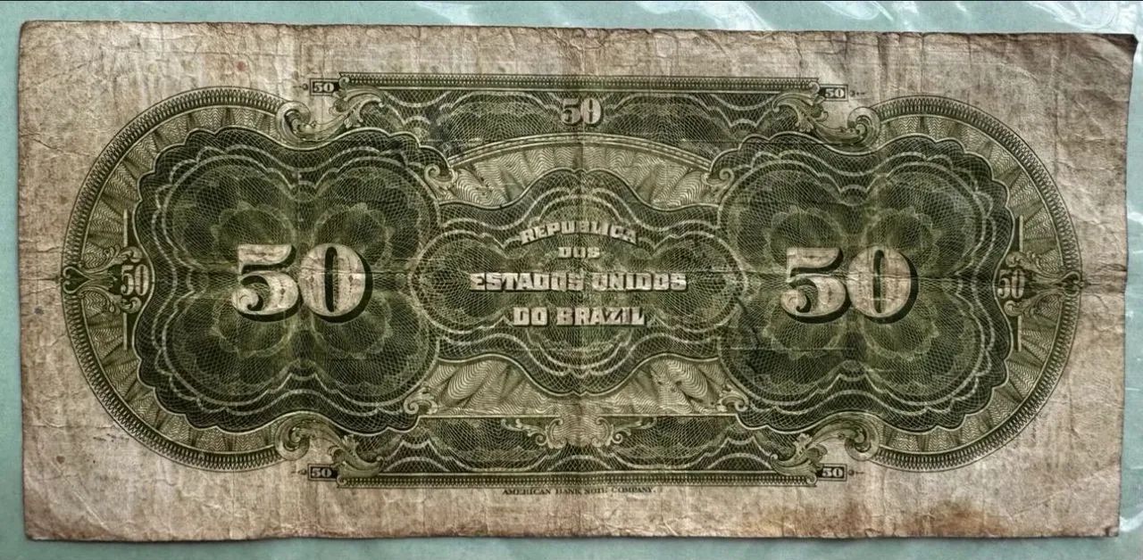 Cédula de 50 Mil Réis raríssima - Ano 1924 - Foto 2