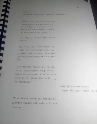 Roteiro Paganini horror autografado pelo diretor Luigi cozzi - Foto 4