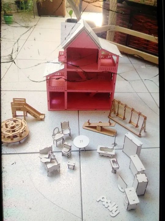 Casinha de Boneca de Madeira melhor presente ZAP * - Foto 4