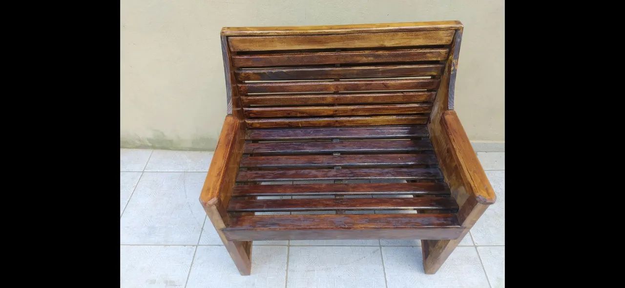 Banco sofá de madeira rústico já fabricado!! NOVO!! - Foto 3