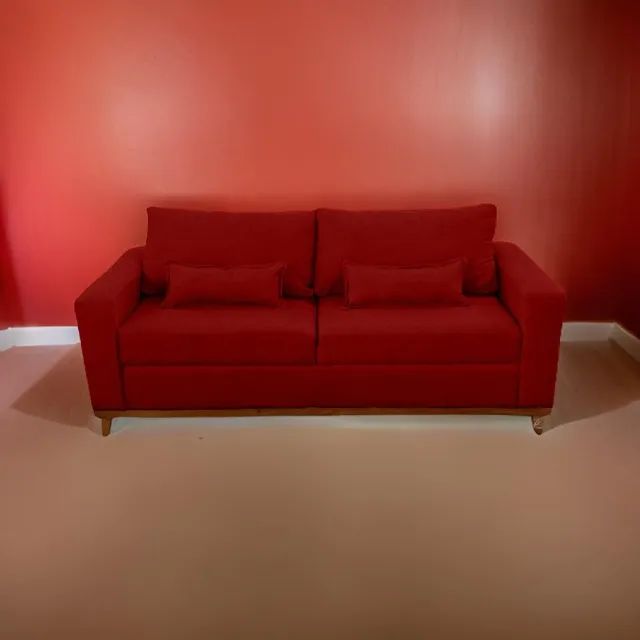 Sofá Retrô - Base de Madeira - Foto 3