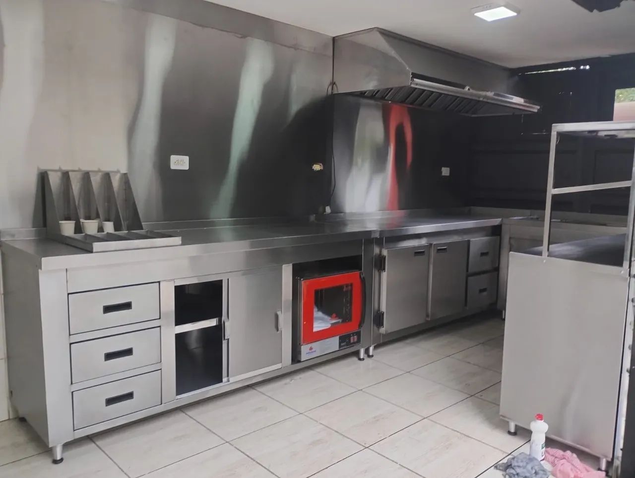 Montagem cozinha industrial container-montagem sob medida  - Foto 2