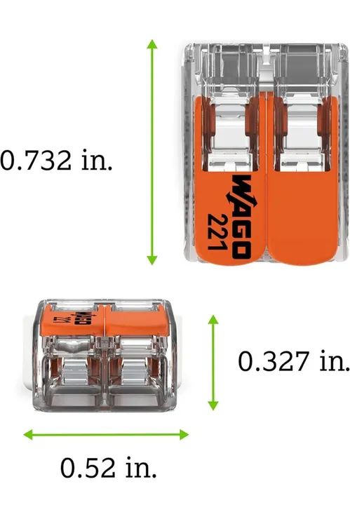 Kit com 6 Conector Wago 221 para Fiação 1,6mm - Novo - Foto 5