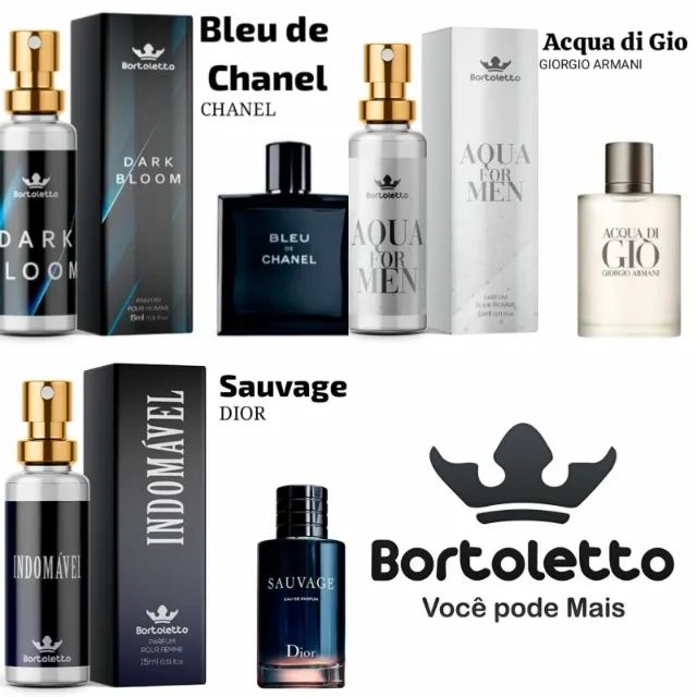 Perfumes 15ml Bortoletto - Varias Fragrâncias