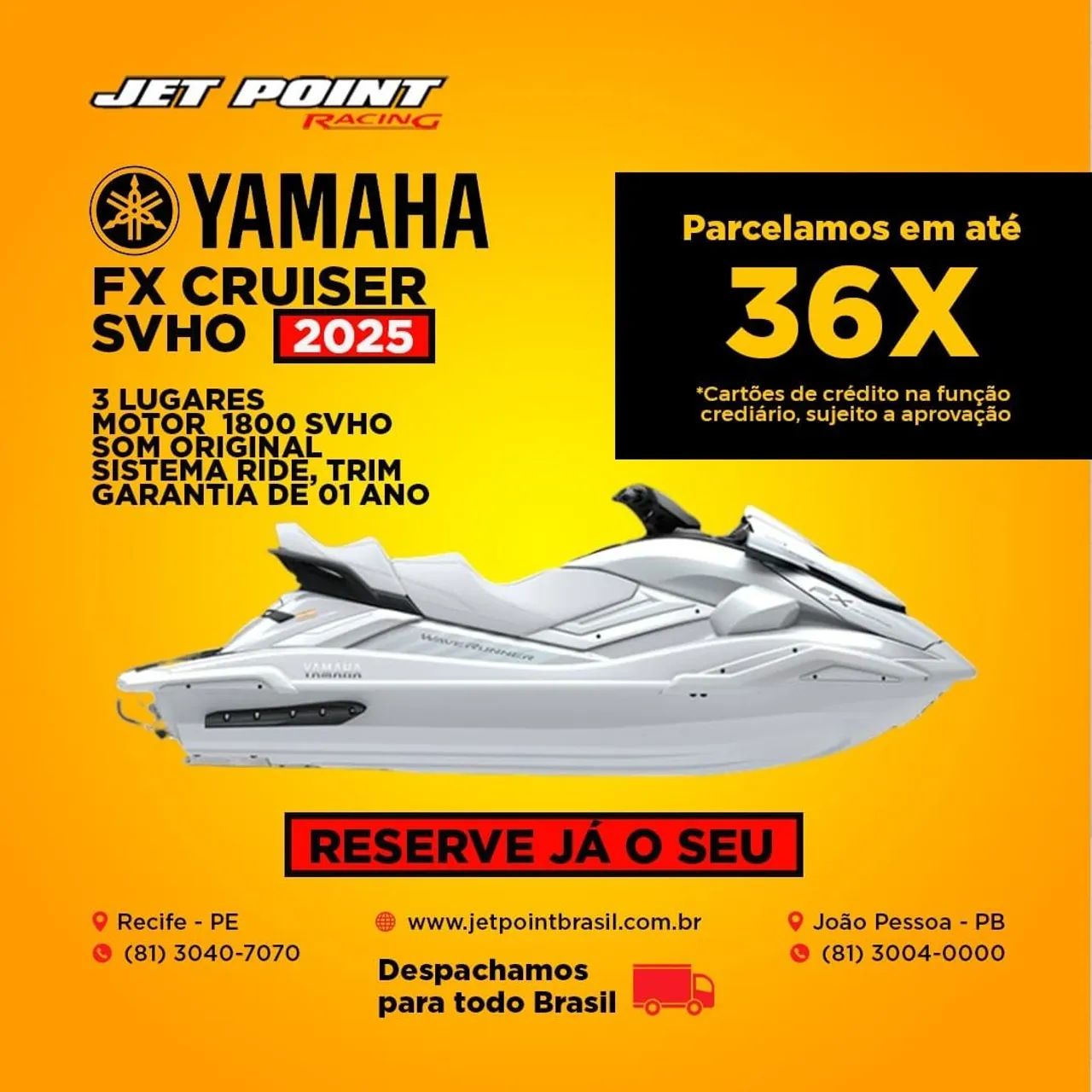 JET SKI YAMAHA 2025/2026 É NA JET POINT®, Recebemos seu JET, Parcelamos 36x - Foto 10