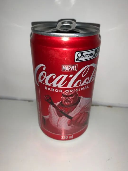 Lata Coca Cola Marvel 2024 Rei do Crime 220ml Vazia Higienizada - Foto 2