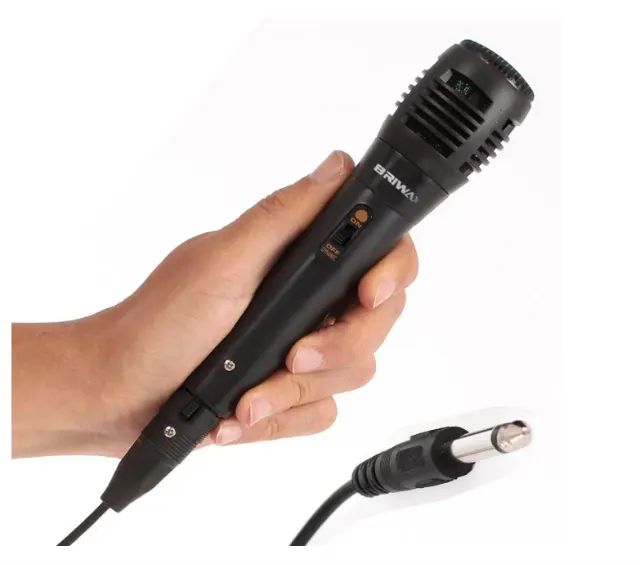 Microfone Dinâmico Com Cabo 3 Metros P10 para Karaokê Caixa de Som e Instrumentos - Foto 4