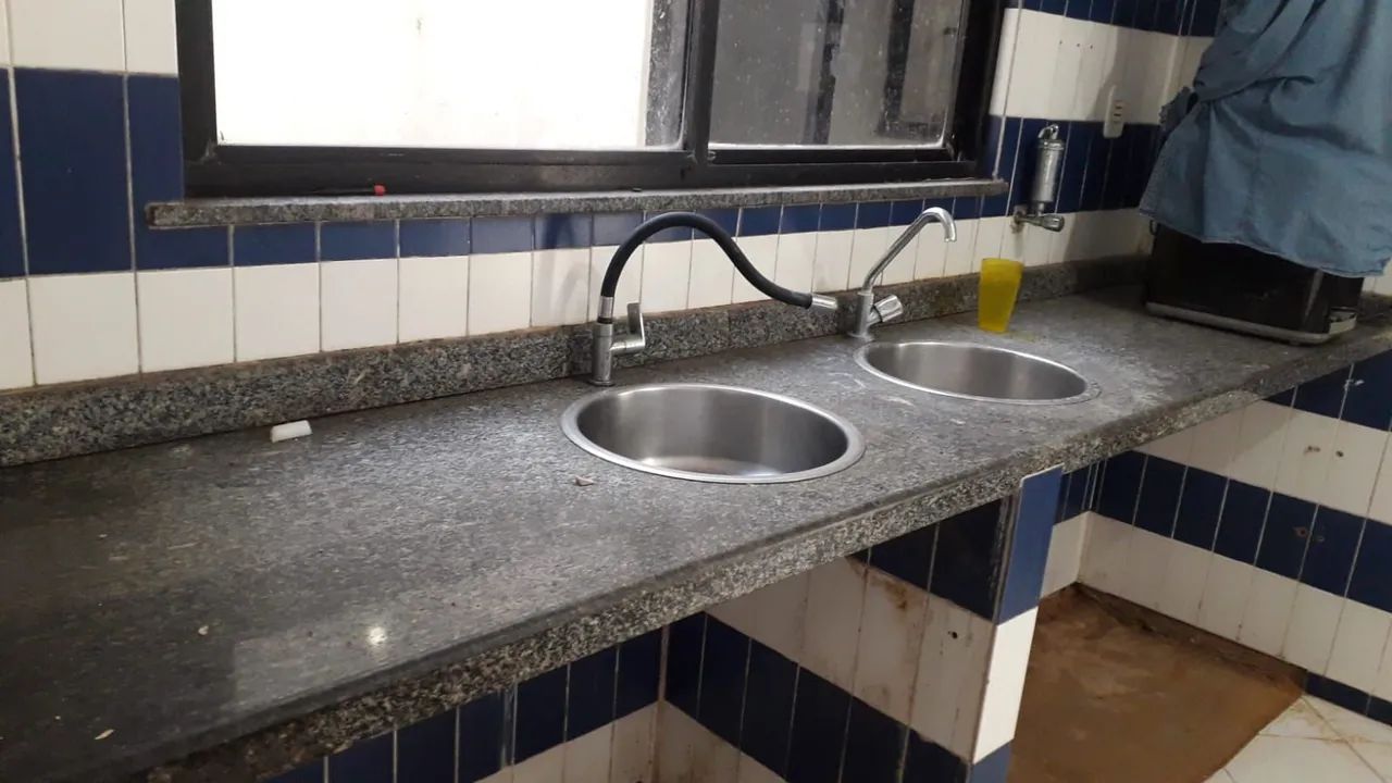 Pia de granito com duas cuba aço inox  - Foto 2