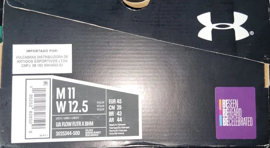 Tênis De Basquete Under Armour Flow Black History Month Roxo 43 BR - Foto 5