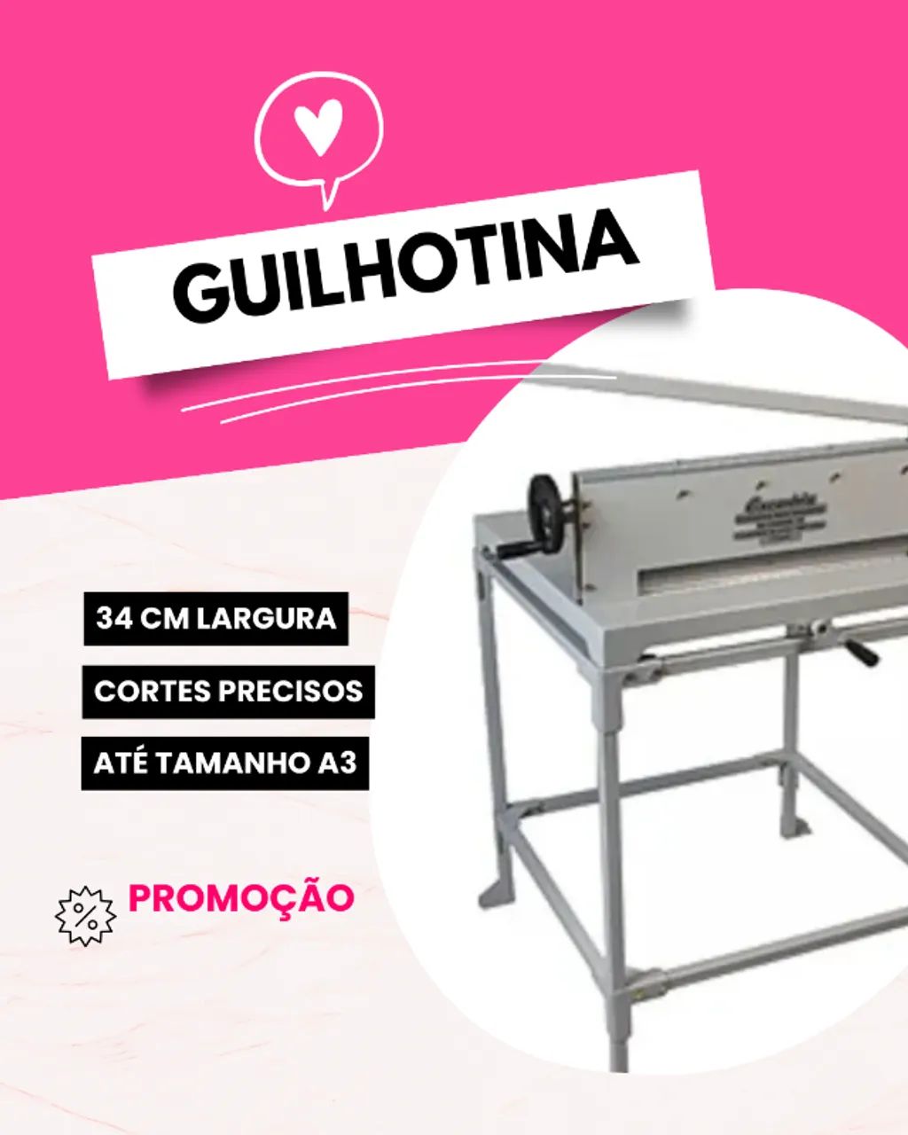 Guilhotina Semi-Industrial A3 com suporte