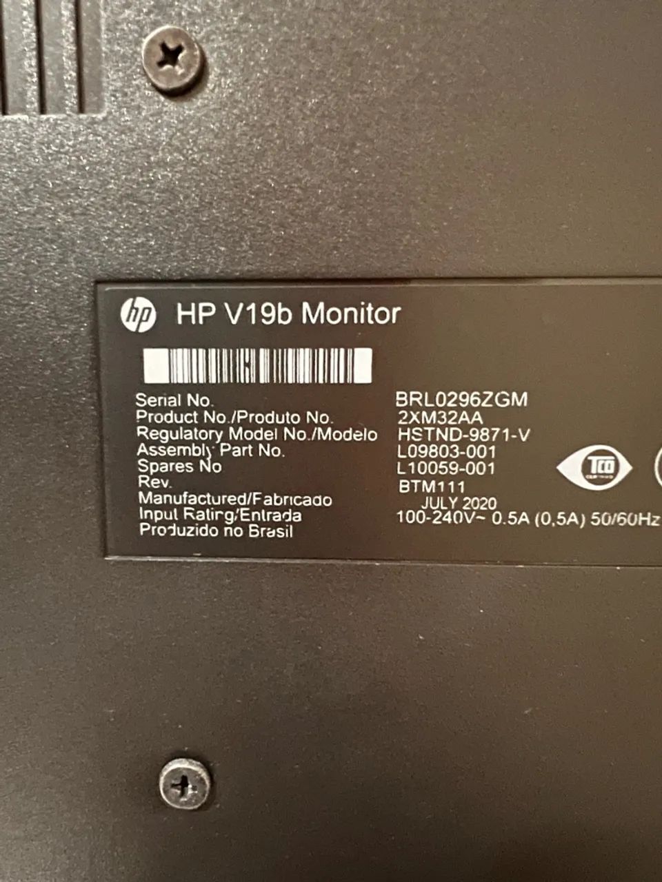 Monitor HP V19b - Tela de 18.5 polegadas - Foto 2