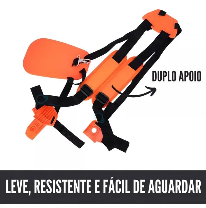 Cinto Especial De Sustentação Cor Preto e Laranja Roçadeiras Multimarcas - Foto 3