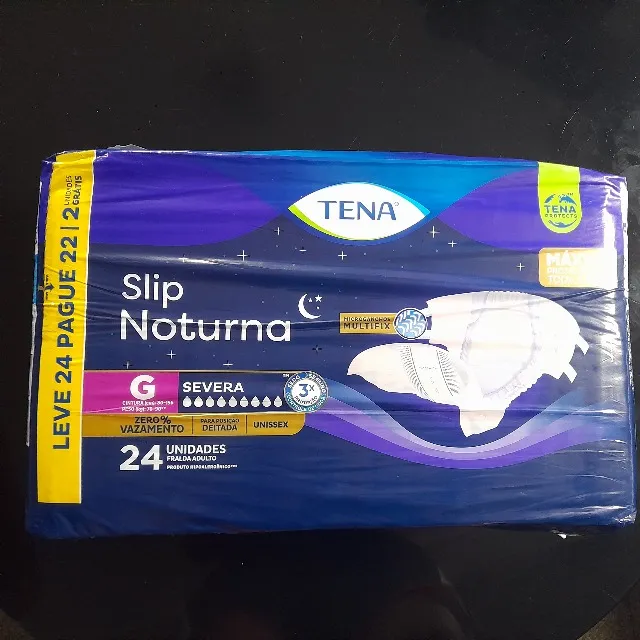 Fralda Geriatrica Tena Slip Noturna Absorção Intensa G 24 unidades