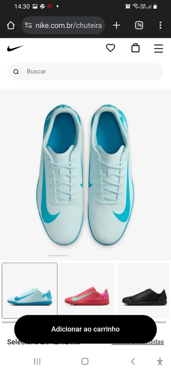 Chuteira Society Nike - vendo chuteira pois a mesma ficou apertada no meu pé