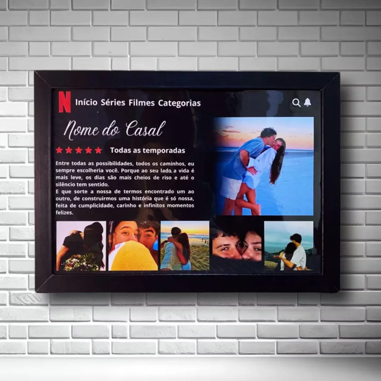 Quadro Decorativo Netflix Personalizado Casal