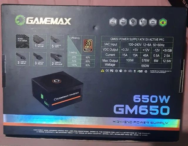 Fonte de Alimentação Gamemax 650w GM650 - Foto 2