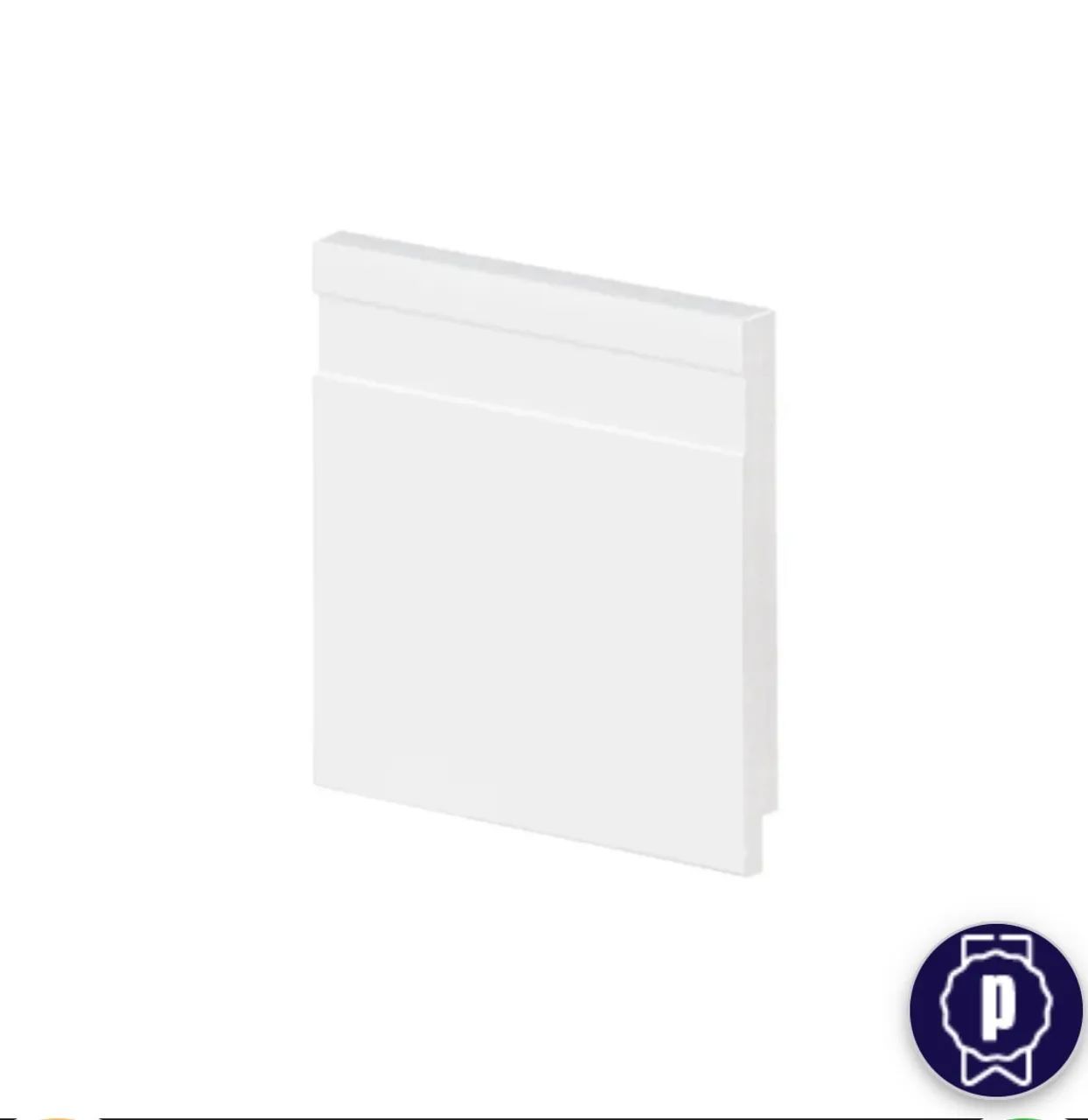 Rodapé 7cm x 2,40cm  slim polietileno 55 M  - Foto 2