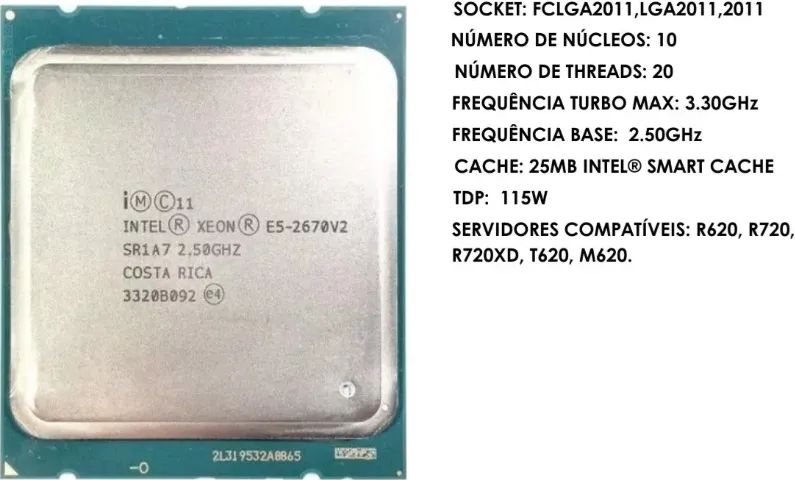 Processador Xeon 2670 V2 10/20