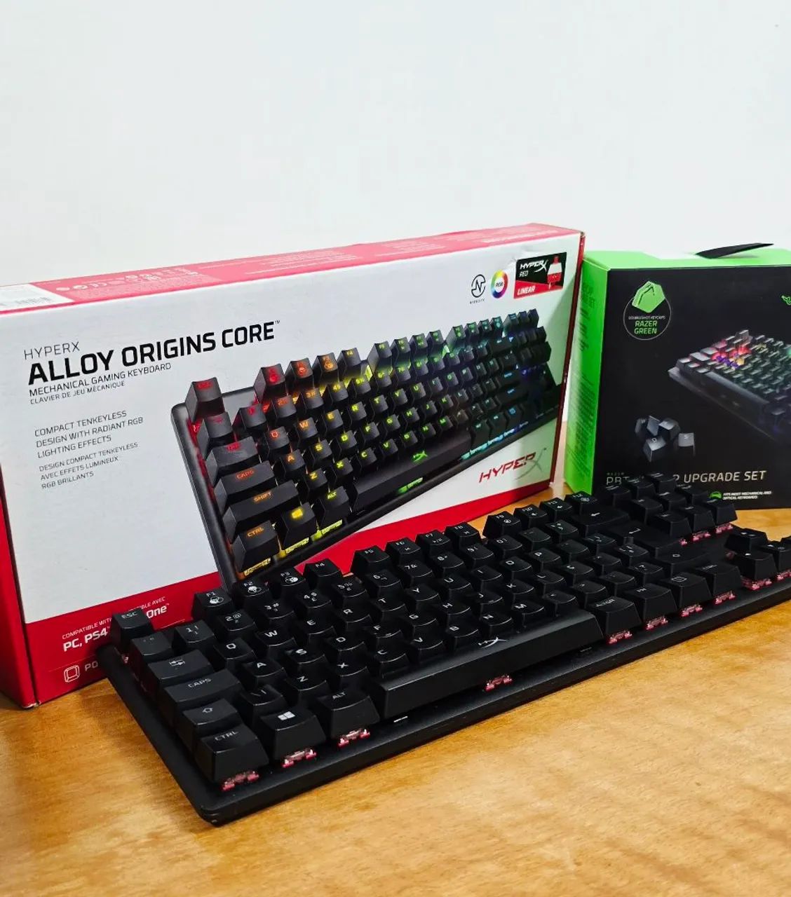 Teclado HyperX Alloy Origins + Kit Keycaps Razer