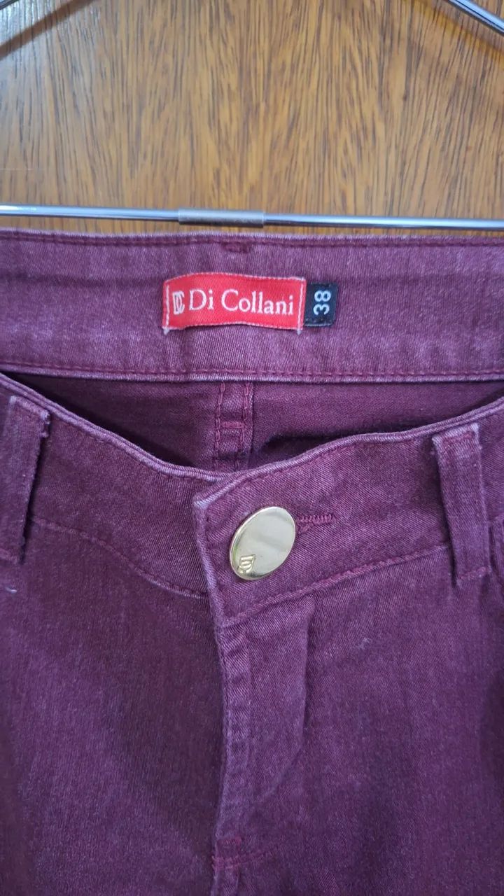 Calça Jeans Feminina Vinho - Foto 4