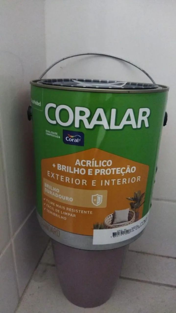 Tinta cinza acrílico pva galão 