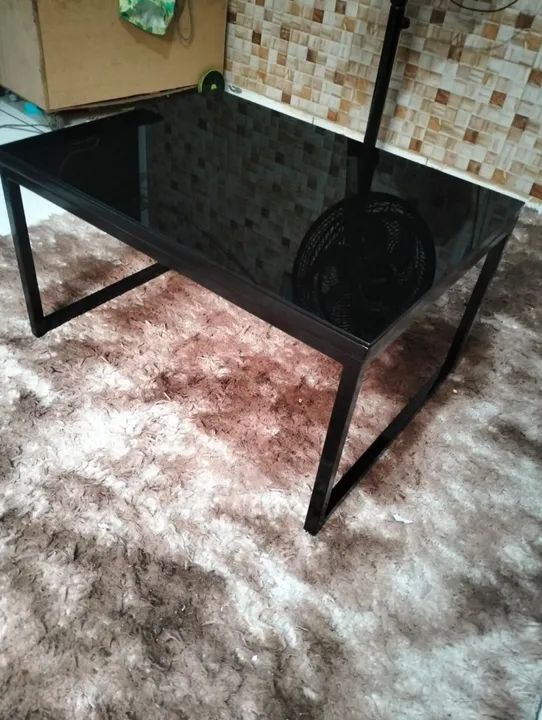 Mesa de centro de vidro preta - Foto 4