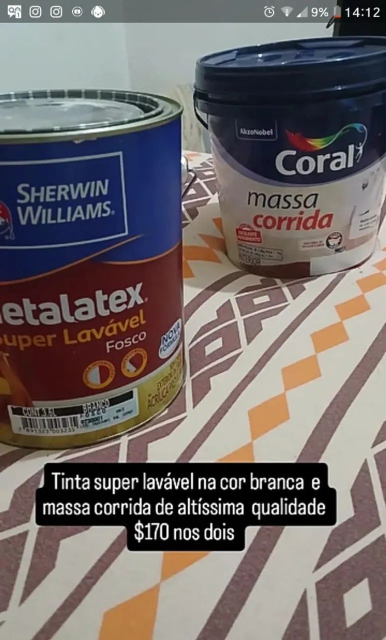 Tinta e Massa Corrida - Alta Qualidade - R$170