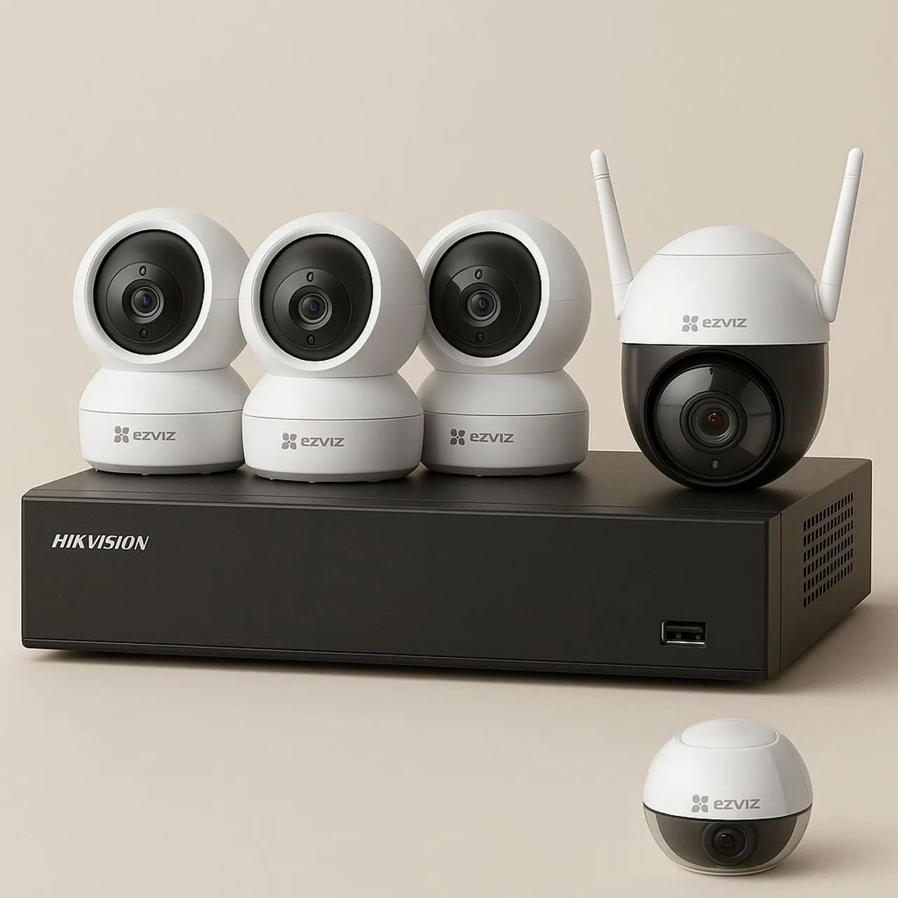 Câmeras de segurança Kit para monitoramento com gravador de video nvr - Foto 2