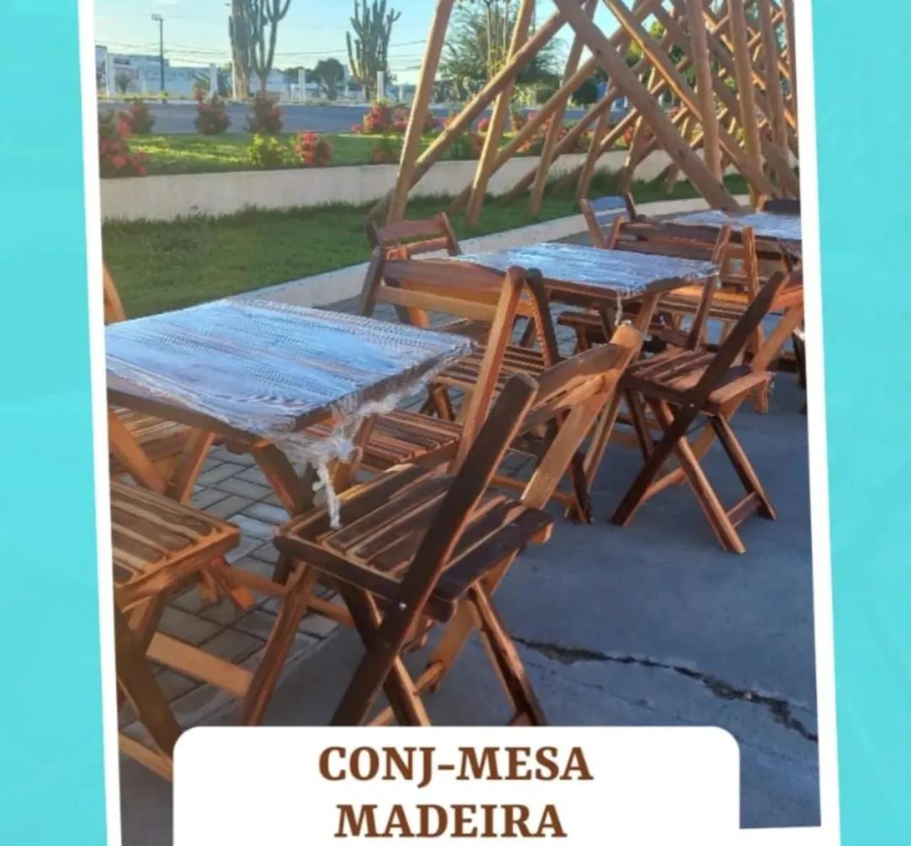 Mesa  Dobrável em Madeira 330 avista ou 350 em 4x no cartão  - Foto 2