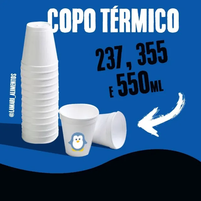 Potes e Copo de Isopor - Sabores Diversos